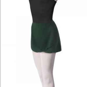 Green Bloch Wrap Skirt